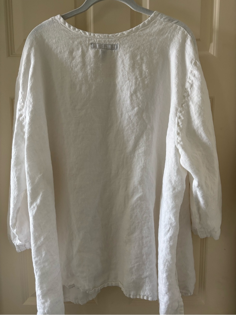 FLAX 3g 3x white linen top blouse - Picture 6 of 7